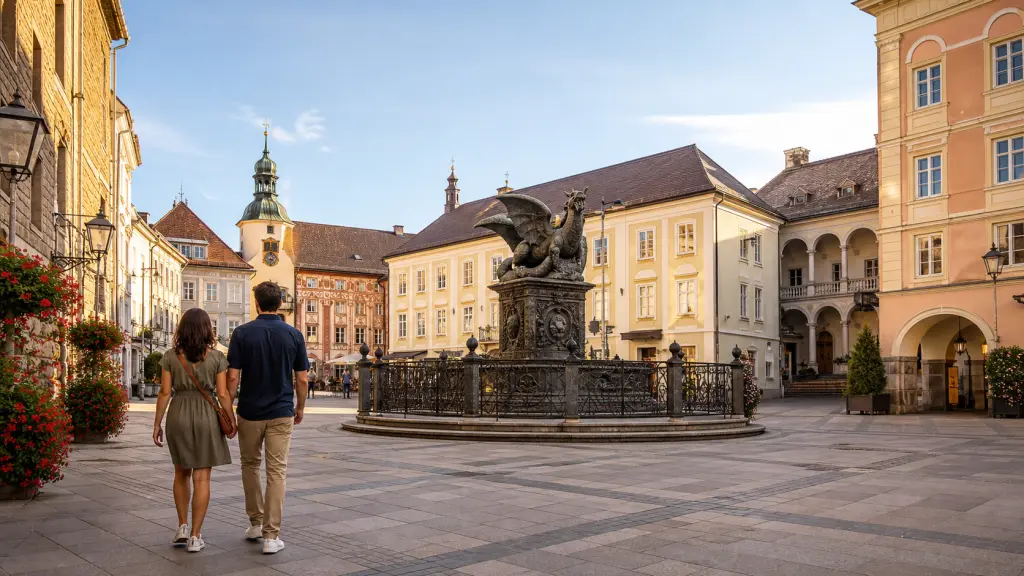 Klagenfurt zu Fuß – Höfe, Drachen und die Stadt am See